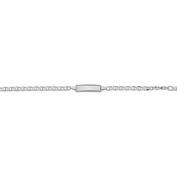 CEM 925er Silber Identband 14 - 16 cm, rhodiniert BIDR904663