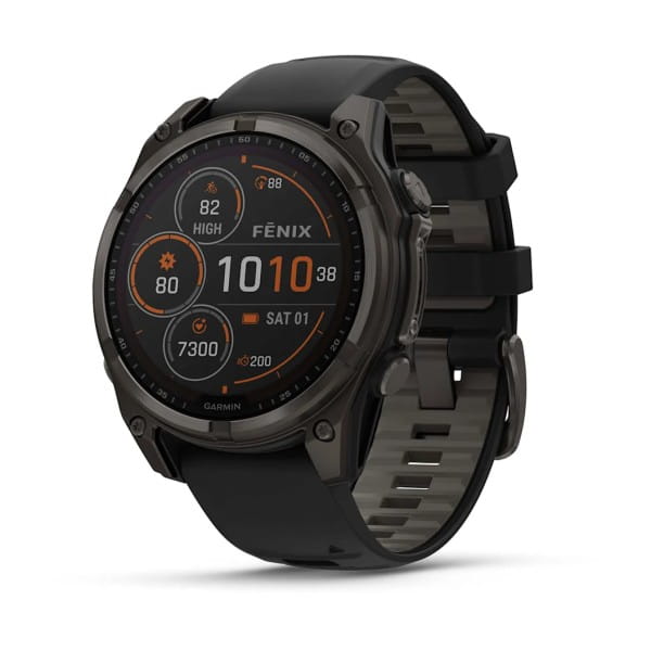 Garmin fēnix® 8 - 47 mm Solar Sapphire Graphit/Carbongrau Titan DLC 010-02906-11