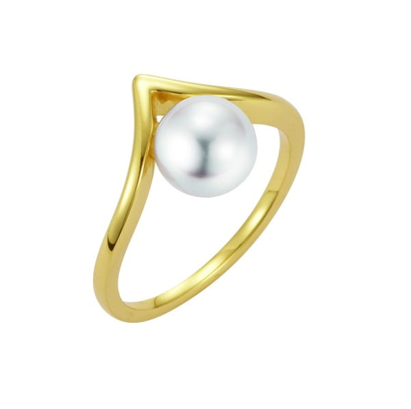 Adriana Filigraner Ring mit Akoya-Perle Gold gelb N30