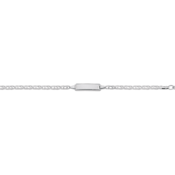 CEM 925er Silber Identband 14 - 16 cm, rhodiniert BIDR904662