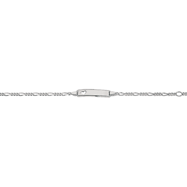 CEM 925er Silber Identband 12 - 14 cm, rhodiniert BIDR904659