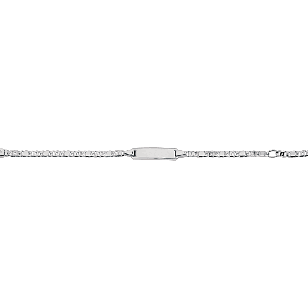 CEM 925er Silber Identband 12 - 14 cm, rhodiniert BIDR904658