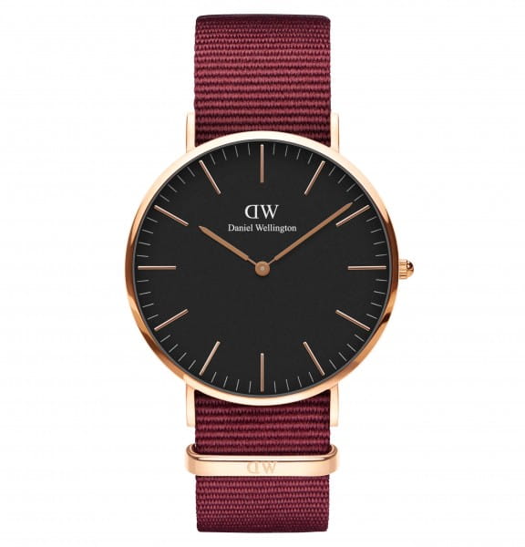 Pre-owned Daniel Wellington DW00100269 Classic Black Roselyn Herrenuhr 40mm