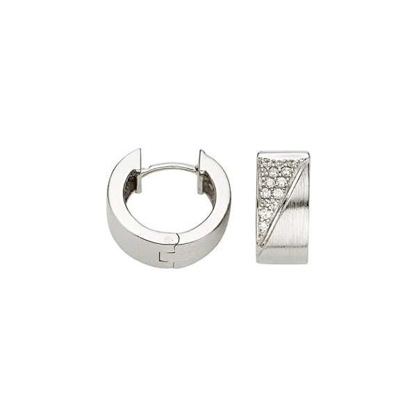CEM 925er Silber Creolen mit Stahlfeder BCR905252
